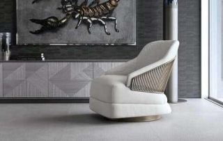 Commanding Contemporary Swivel Chairs - The Giorgio Collection Occasional Swivel Chair Is Comfy (TrendHunter.com)