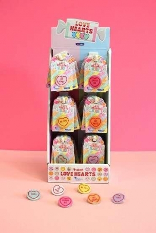 Charitable Candy-Inspired Pins - The Love Hearts Pin Badges Benefit The Alzheimer's Society (TrendHunter.com)