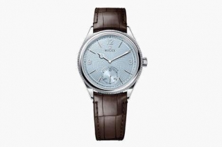 Posh Platinum Timepiece Models - The Rolex Perpetual 1908 Platinum Has A Light Blue Dial Finish (TrendHunter.com)