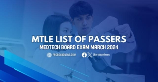 LIST OF PASSERS: March 2024 Medtech Board Exam MTLE Result