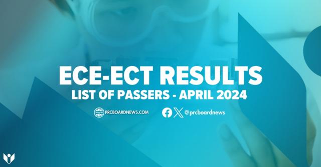ECE, ECT RESULT: April 2024 Electronics Engineering board exam list of passers