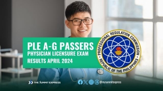 A-G PASSERS PLE: April 2024 Physician Board Exam Result