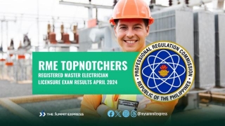 TOP 10: Registered Master Electrician RME Board Exam Result April 2024