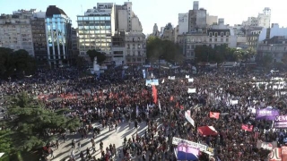 Students March Through Buenos Aires Against University Budget Cuts