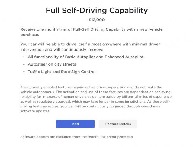 Tesla FSD one-month free trial offered with new vehicle purchases
