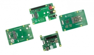 Pineboards Adds Four More Raspberry Pi 5 PCIe HAT+ Boards With PCIe X4 Slot, MPCIe Socket, Coral Dual Edge TPU Support, And Audio Ports
