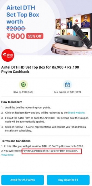 Offer - Get Airtel DTH HD Connection At Rs.800 Only