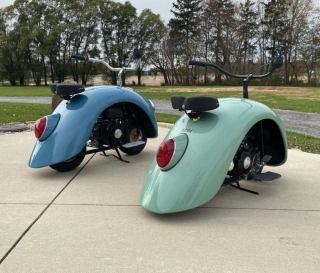 Original Volkswagen Beetle Repurposed To Create Old-Fashioned Mini Bike
