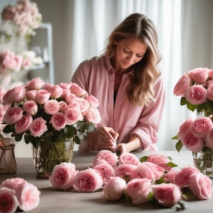 Adding A Touch Of Luxury: Pink Garden Roses In High-End Designs 
