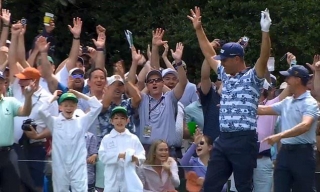 EMOTIONAL: Gary Woodland Hits Hole-In-One Alongside Family At The Masters Par 3 Contest