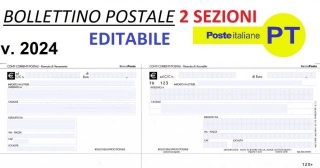 Bollettino Postale 2 Sezioni Editabile 2024