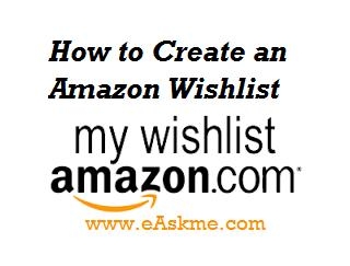 How To Create An Amazon Wishlist?