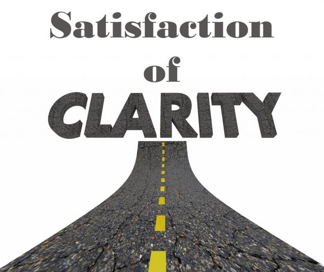 Satisfaction of Clarity