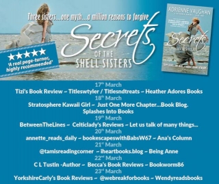 Secrets Of The Shell Sisters By Adrienne Vaughan #FamilyDrama #BlogTour #BookReview @adrienneauthor @rararesources #TuesdayBookBlog