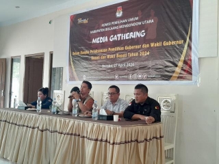 KPU Bolmut Gelar Media Gathering Bersama Insan Pers  Dalam Rangka Tahapan Pelaksanaan Pilkada Tahun 2024