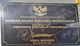 Pj Bupati Limi Mokodompit Dampingi Presiden Jokowi Resmikan Bandara Bolmong
