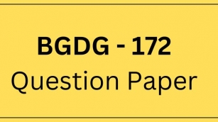 BGDG 172 Question Paper 2024 PDF Download