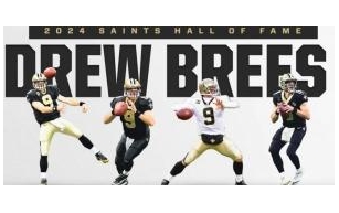 Drew Brees named to the New Orleans Saints Hall of Fame