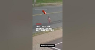 Child Spotted Running Toward Busy Intersection