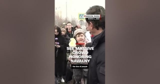 See Massive Crowd In Russia Honoring Alexey Navalny