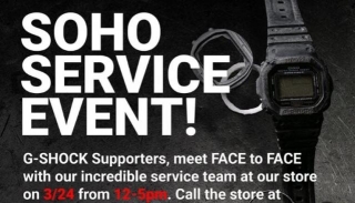 G-Shock Soho Store (NYC) Hosting Watch Servicing Event On March 24