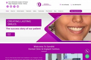 Sendhil Dental Website Made With WordPress