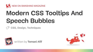 Modern CSS Tooltips And Speech Bubbles (Part 1)
