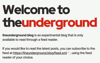 This Blog Is Only Readable With A Feed Reader