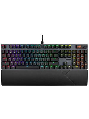 ASUS ROG Strix Scope II Full-Size Gaming Keyboard, Dampening Foam, Pre-lubed ROG NX Snow Switches, PBT Keycaps, multi-function controls, hotkeys for Xbox Game Bar and recording, RGB-Black, UK Layout