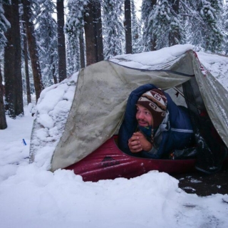 Sleeping In A SNOW SHELTER! Winter Camping With Minimal Gear
