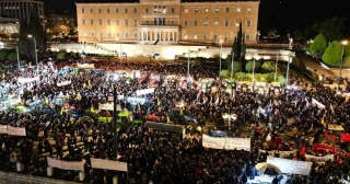 Mass Farmers Rally Held Outside The Greek Parliament