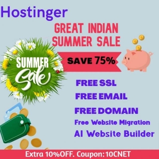 Hostinger Summer Sale - Get Upto 75% Off Web Hosting + Free .COM Domain