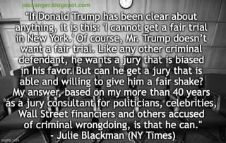 Trump's Manhattan Trial Begins - It Should Be A Fair Trial