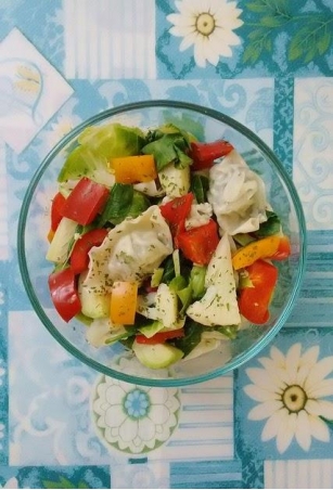 Wonton (Chicken Dumplings) Salad