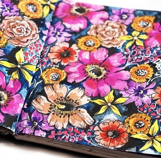 Colorful Floral Surface