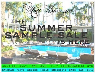 Matt Bernson Summer Sample Sale In NYC 6/29-7/1!