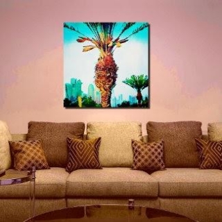 Majestic Palm Tree In Doha  Poster
