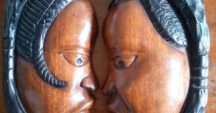African Wooden Head Statues For Sale