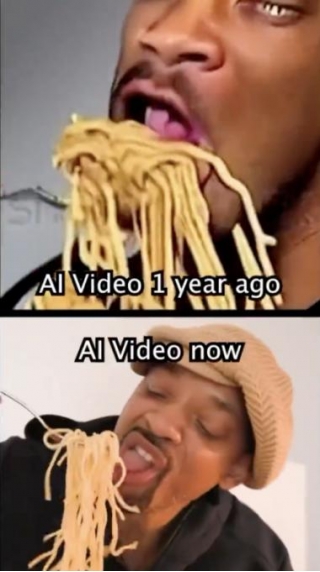 OMG, WATCH: Will Smith Responds To AI Video Trend Of Him Eating Spaghetti