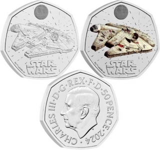 United Kingdom 50 Pence 2024 - Star Wars Iconic Vehicles: Millennium Falcon