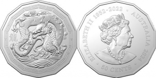 Australia 50 Cents 2024 - Year Of The Dragon