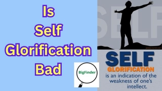 Is Self Glorification Bad