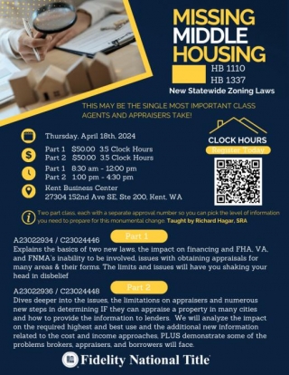 Upcoming Class On New Zoning Laws In Washington