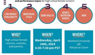 Wed. Apr 24 - Stanford FASTR Session HS Girls' Runner Health
