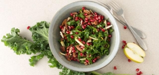 Kale Salad With Pomegranates And Apples