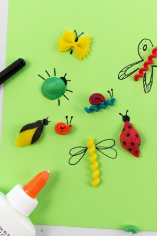 Make These Bright And Colorful Pasta Bug Kids Crafts