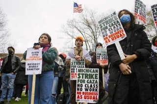 GAZA: PROTESTS SWEEP AMERICAN CAMPUSES