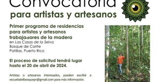 Convocatoria  TVREF Para Programa De Residencia Para Artistas Y Artesanos En Patillas