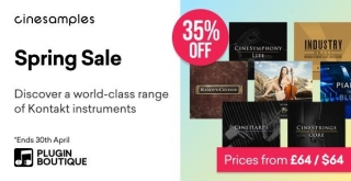 Spring Sale: Save 35% On Virtual Instruments By Cinesamples