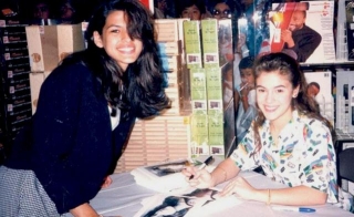 That Time In 1989 When 15 Year-Old Eva Mendes Asked Alyssa Milano For Her Autograph